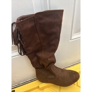 NWOT Womens Austin Trading Co. Hazel Brown Faux Suede Tall Boots - Size 6